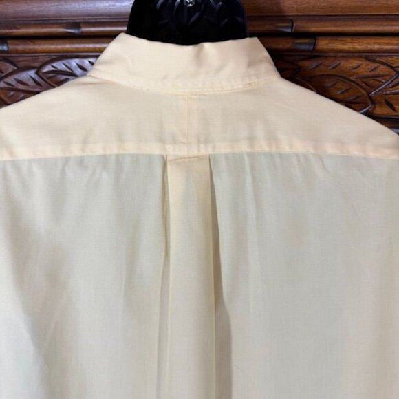 Ralph Lauren Polo Yellow Blue Polo Pony 100% Cotton Classic Fit Button Down - Picture 5 of 10